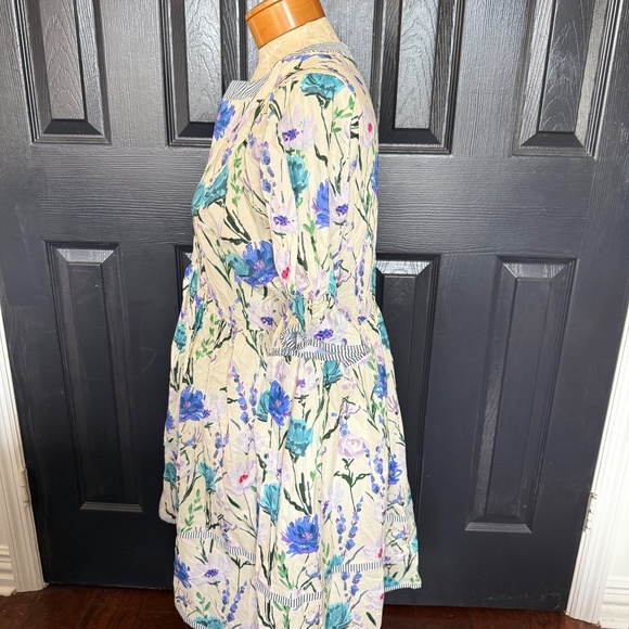 NWOT Umgee Floral Print Puff Sleeve Mini Dress - Picture 8 of 13